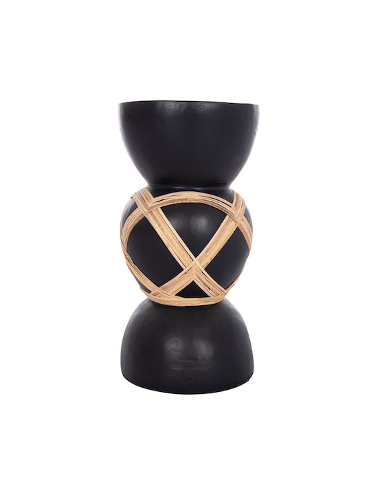 HomeMarkt Decorative Vase Maynard Black 32x32x62.5cm