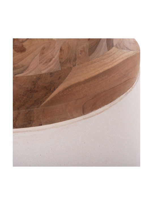 HomeMarkt Decorative Vase Linter White 34x34x60cm