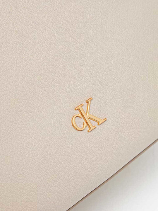 Minimal Monogram Γυναικεία Τσάντα Tote Μπεζ