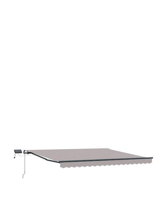vidaXL Cort Terasă Cu LED Gri 4.5x3m