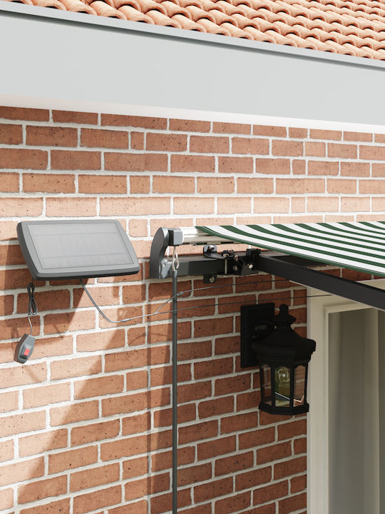 vidaXL Cort Terasă Cu LED Verde 5x3m