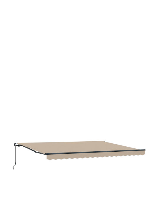 vidaXL Τέντα Βεράντας Μπεζ 4.5x3.5m