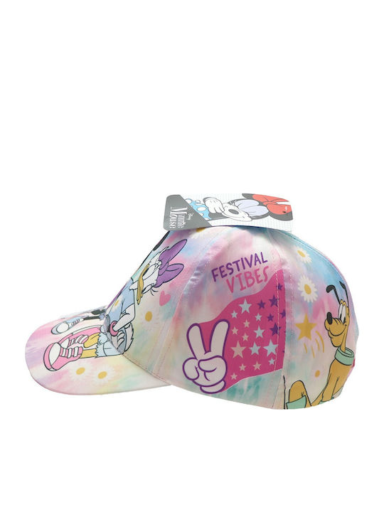 Disney Παιδικό Καπέλο Jockey Υφασμάτινο Minnie Mouse Ροζ