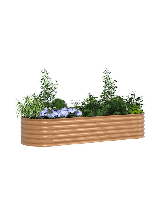 vidaXL Garden Pot Metallic Brown 240x80x44cm.