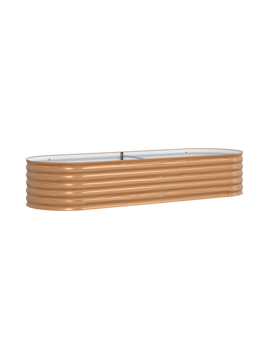 vidaXL Garden Pot Metallic Brown 240x80x44cm.