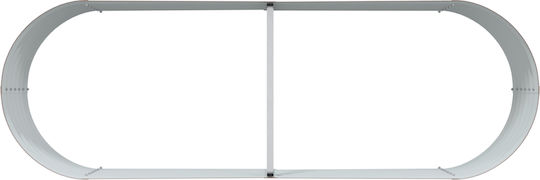 vidaXL Γλάστρα Μεταλλική Καφέ 240x80x44εκ.