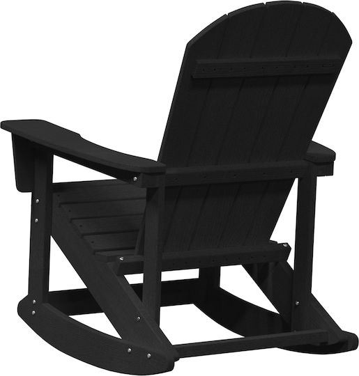 Rocking Chair Plastic Black 73.5x92x90cm
