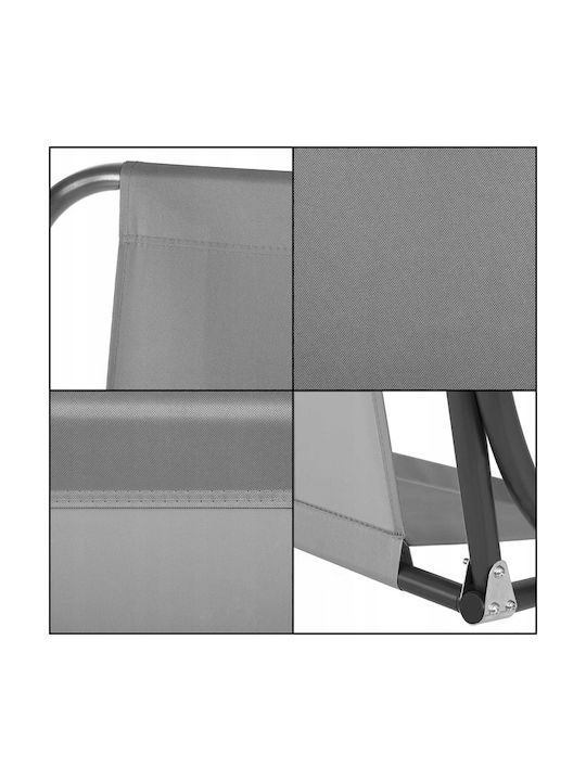 Perna Swing Cushion Pentru Grădină Cu Spătar Din Pânză Gri Deschis 100x130cm