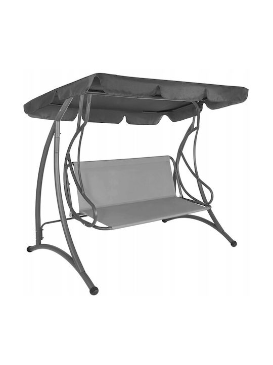 Perna Swing Cushion Pentru Grădină Cu Spătar Din Pânză Gri Deschis 100x130cm