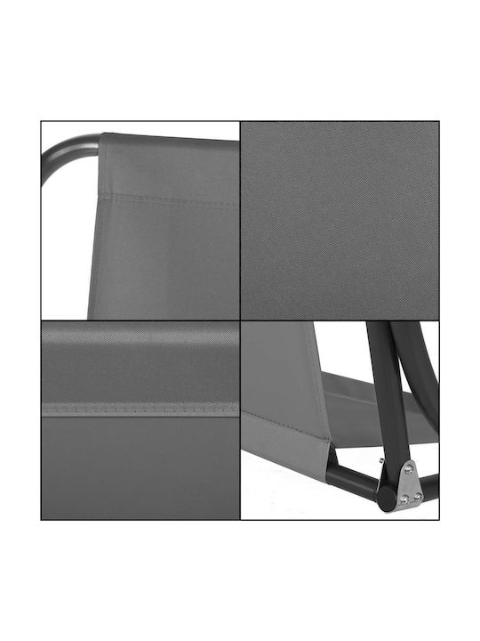 Perna Swing Cushion De Grădină Cu Spătar Din Pânză Gri 90x110cm