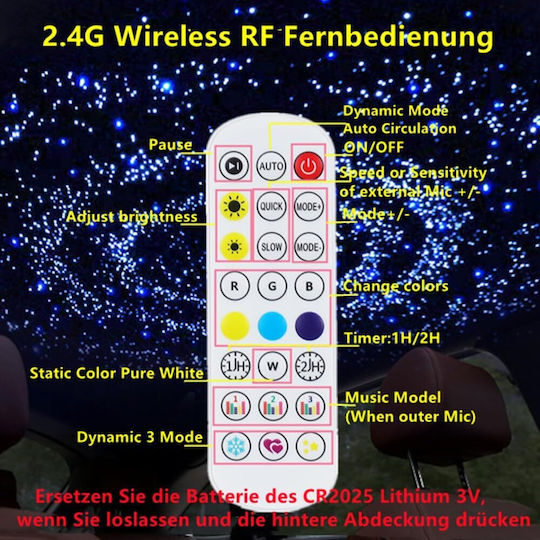 Rgbw Smart Fiber Optic Star Ceiling Kit 160 Lights 2 Meters 0.75mm Bluetooth Smartphone App Remote Control 16 Million Colors Timer Function Music Mode Rgbw Smart Fiber Optic Star Ceiling Kit 160 Lights 2 Meters 0.75mm Bluetooth Smartphone App Remote Control 16 Million Colors Timer Function Music Mode