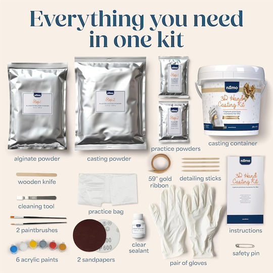 Kit de Creație pentru Turnare 3D Cupluri Stand de Gips Culori Ușor de Folosit Prietenos cu Piele Set Cadou pentru Femei Bărbați