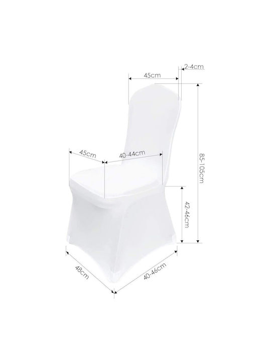 Husă Elastică Scaun Alb 50buc X00177FRW9