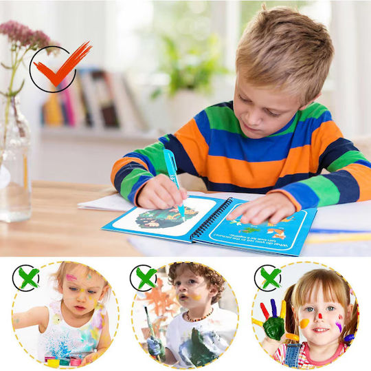 Magic Water Cărți De Colorat Lumea Dinozaurilor Aquadoodle Tip Reutilizabil Culori Vibrante Complete Diverși Dinozauri Băieți Fete Vârste 2 3 4 5 6 Bebelogic