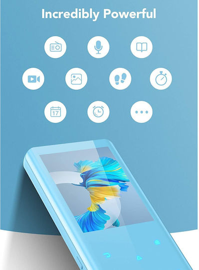 MP3-Spieler (32GB) mit Touchscreen 2.4" Blau X001F26K2R