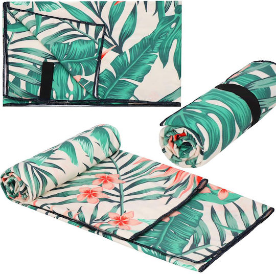 Husă De Transport Pentru Prosoape De Plajă Cu Uscare Rapidă 90x180cm Model Floral