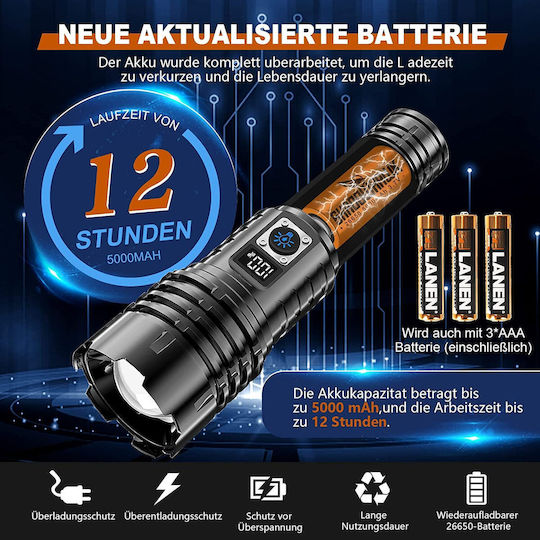 Lanternă LED cu Luminozitate Maximă 20lm Flashlight Set