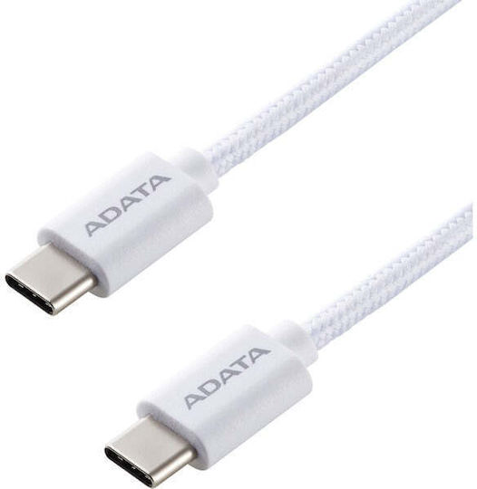 Adata USB 2.0 Kabel USB-C männlich - USB-C 100W Weiß 1m (CACC-100PN-WH)