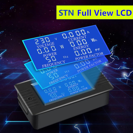 Combined Panel Meter Digital Panel Wattmeter Ac 80-260v 0-100a Voltmeter Ammeter Energy Measurement Transformer