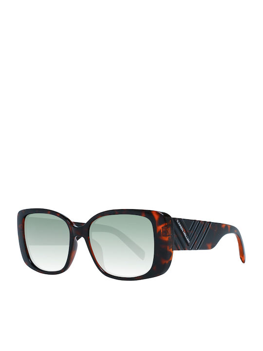 Karen Millen Women's Sunglasses with Brown Plastic Frame and Gray Gradient Lens KM5047 102