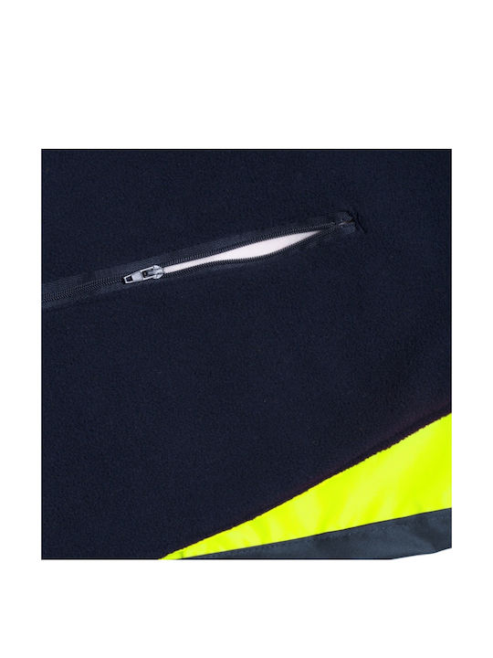 Active Gear Astral Work Jacket Reflective Heated Softshell Cold with Removable Fleece Lining and Detachable Hood Yellow