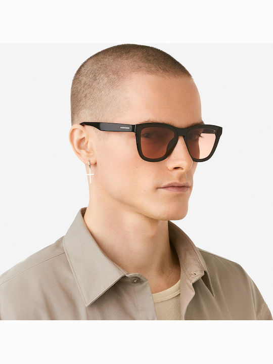 Hawkers Downtown Unisex Γυαλιά Ηλίου με Μαύρο Κοκκάλινο Σκελετό και Κόκκινο Ντεγκραντέ Polarized Φακό