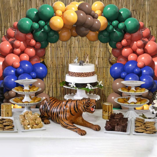 Set de Arc pentru Baloane Multicolor Decorări pentru Petreceri Diverse Culori Dimensiuni 92 Bucăți Bandă pentru Baloane Puncte Adezive
