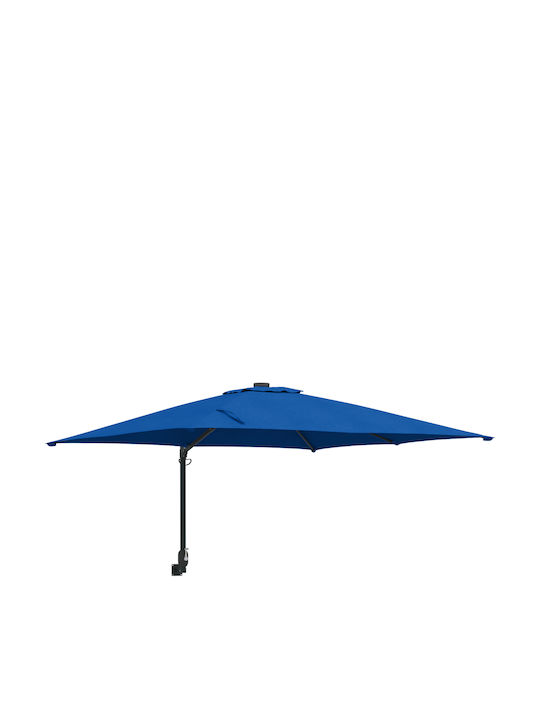 Umbrelă De Perete Pătrată Metalică Albastră 3x3xÎ1.6m