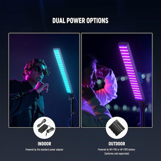 Iluminare Continuă Kit De Iluminare Pentru Fotografie Și Video 2 Corpuri De Iluminat RGB Cu Trepied