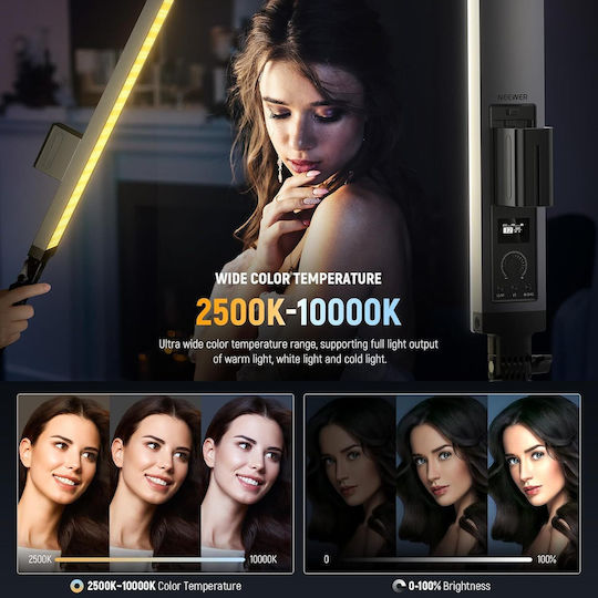 Iluminare Continuă Kit De Iluminare Pentru Fotografie Și Video 2 Corpuri De Iluminat RGB Cu Trepied