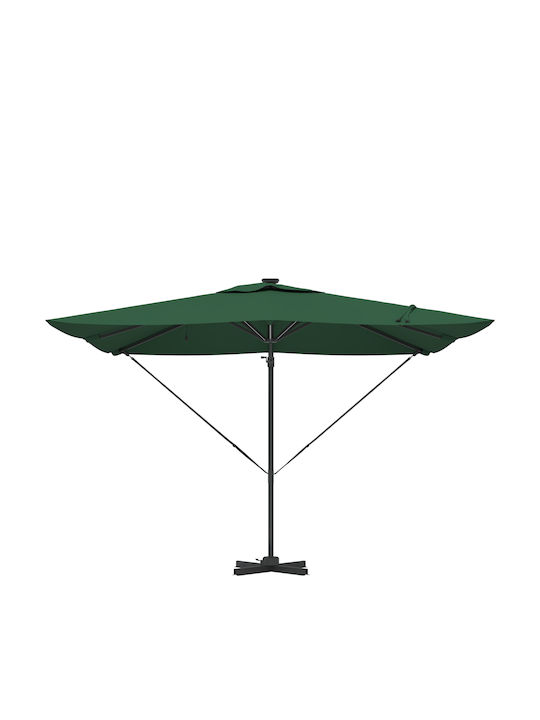 Hanging Aluminum Garden Parasol Green 2.7x2.7xHeight 2.7m