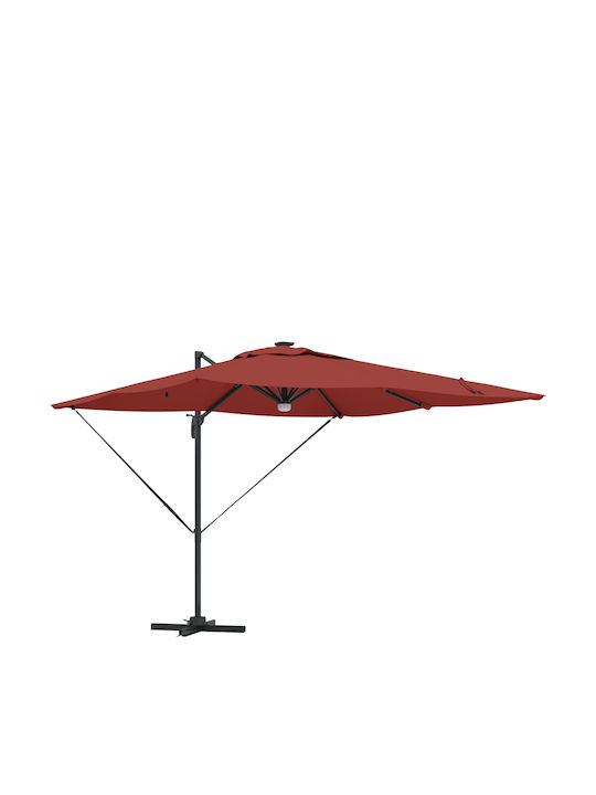 Hanging Circular Aluminum Orange Parasol Φ2.7xY2.7m