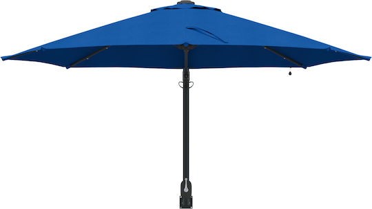 Wandmontierter Rundschirm aus Aluminium Blau Φ2.48xH1.48m