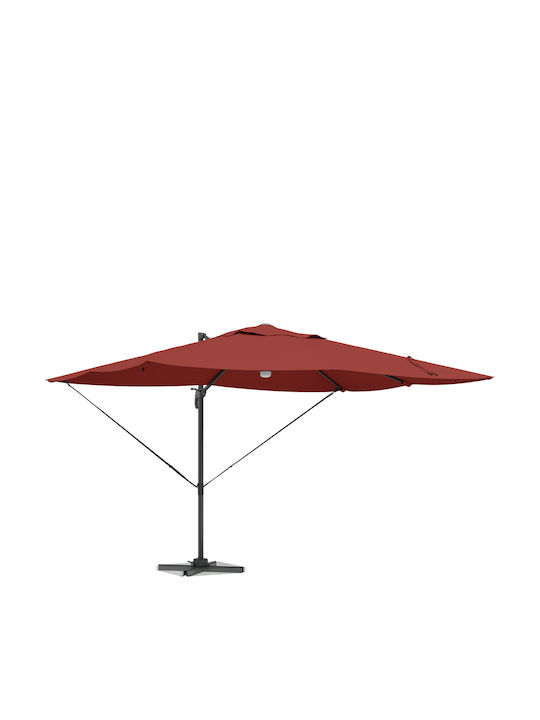 Hanging Circular Aluminum Orange Parasol Φ1xY2.65m