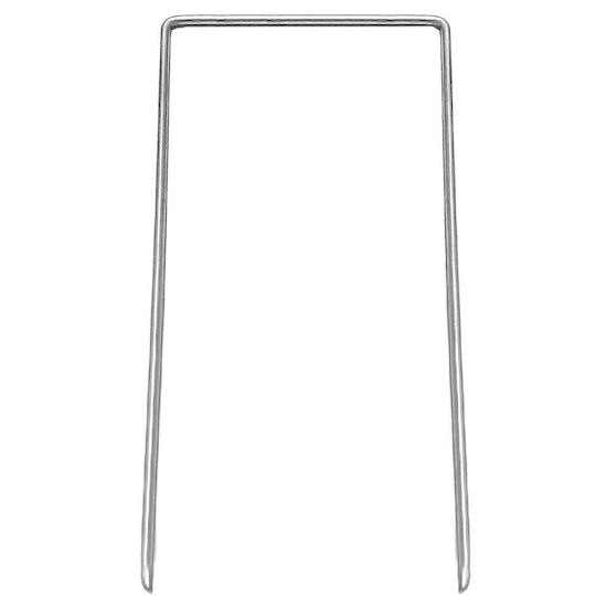 Set 100 Metal Anchors Agrotextile Fixing 15x7 Cm Silver