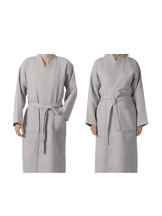 Astron Italy Bathrobe with Collar Light Grey 300gr/m²
