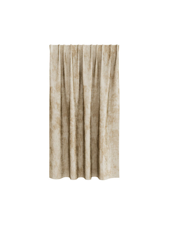 vidaXL Set Window Curtains With Pencil Pleat Beige 140x140cm