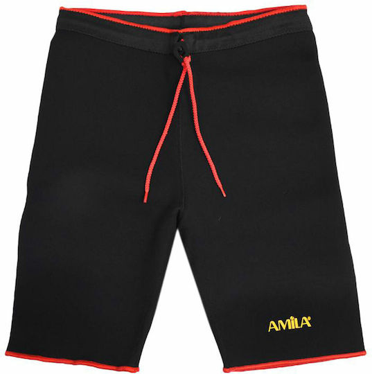 AMILA Sauna Suit Shorts Unisex Black with Red