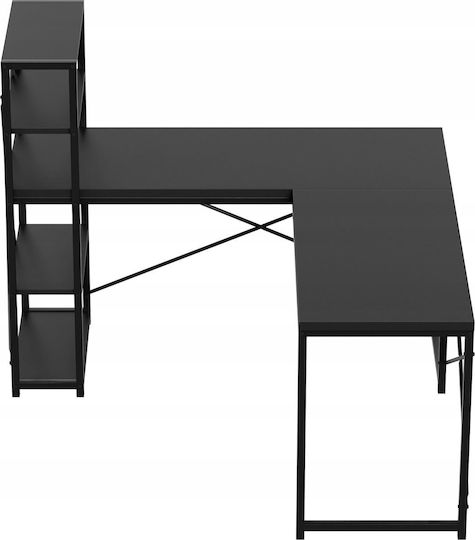 Birou Leader Din Lemn Negru 145x50x75 cm
