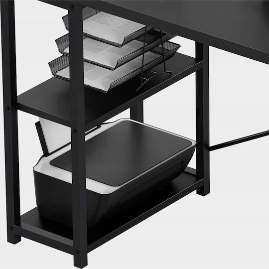 Birou Leader Din Lemn Negru 145x50x75 cm
