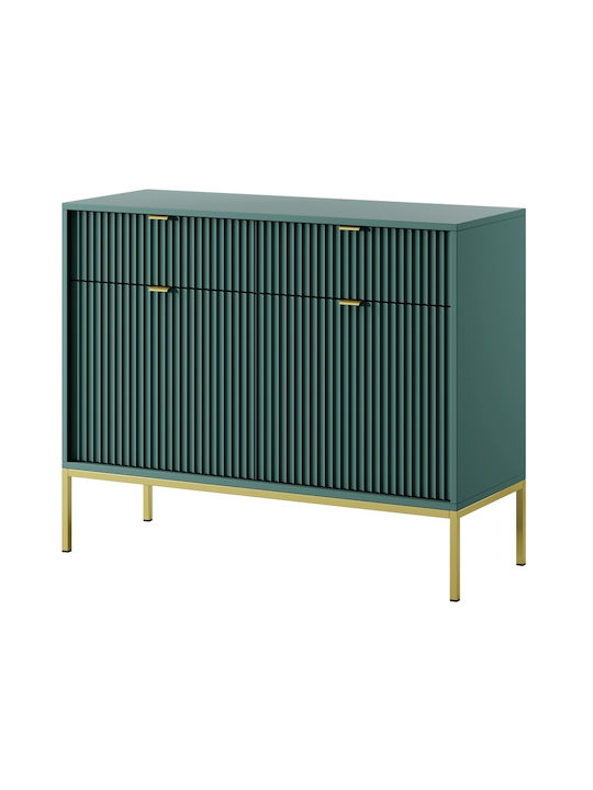 Bufet Nova cu Sertare Green + Gold 104x39x83cm