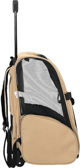 vidaXL Dog/Cat Carrying Beige Stroller for 20kg Pets L57xW48xH32cm