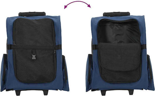 vidaXL Dog/Cat Carrying Blue Stroller for 20kg Pets L57xW48xH32cm