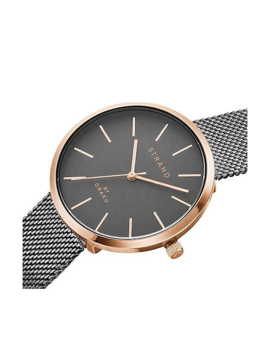 Strand by Obaku Ρολόι Μπαταρίας με Μεταλλικό Μπρασελέ Strand by Obaku Ρολόι Μπαταρίας με Μεταλλικό Μπρασελέ