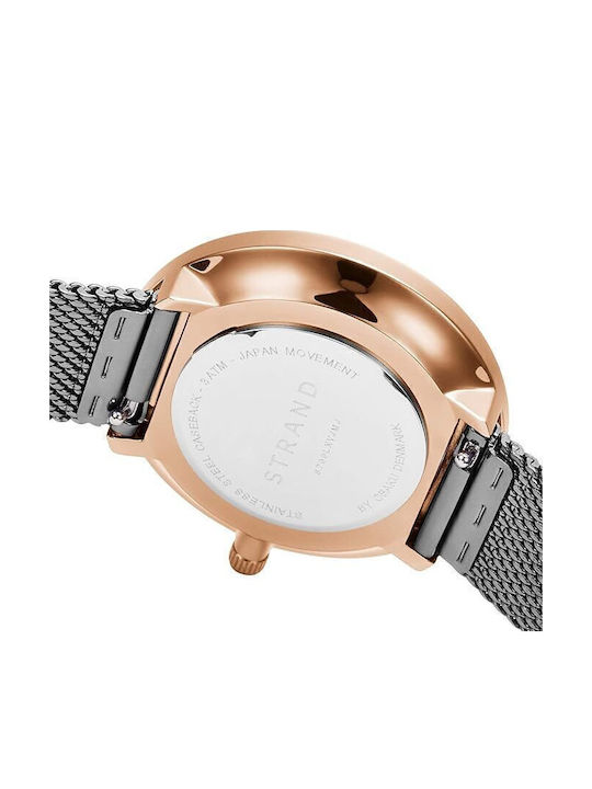 Strand by Obaku Women's Watch with Black Metal Bracelet