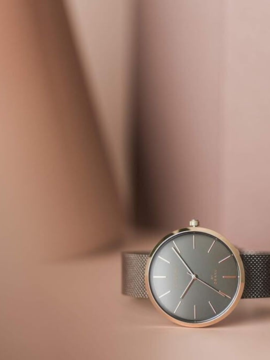 Strand by Obaku Women's Watch with Black Metal Bracelet