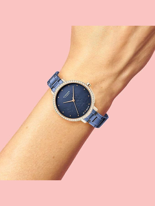 Strand by Obaku Women's Watch with Blue Metal Bracelet