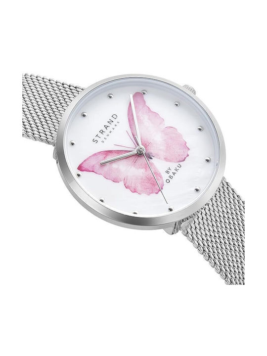 Strand by Obaku Ρολόι Μπαταρίας με Μεταλλικό Μπρασελέ Strand by Obaku Ρολόι Μπαταρίας με Μεταλλικό Μπρασελέ