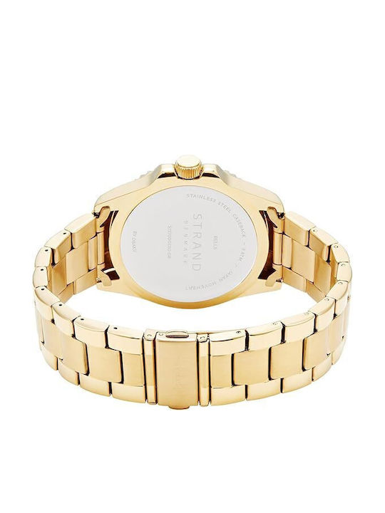 Strand by Obaku Women's Watch with Gold Metal Bracelet
