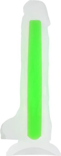 ToyFa Beyond Dick Glow Ρεαλιστικό Dildo με Όρχεις και Βεντούζα Πράσινο